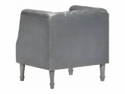 Sillón diseño de cubo cuero de cabra auténtico^Clicnbuy Hot
