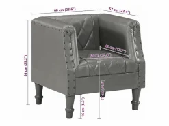 Sillón diseño de cubo cuero de cabra auténtico^Clicnbuy Hot
