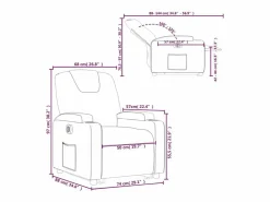 vidaxl Sillón eléctrico reclinable elevable de tela marrón oscuro Marru00f3n Sale