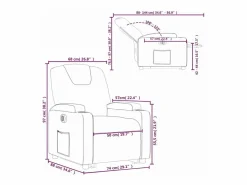 vidaxl Sillón Relax|Sillón eléctrico reclinable elevable de tela color