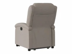 vidaxl Sillón eléctrico reclinable elevable de tela gris taupe Topo Outlet