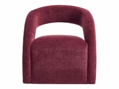 Sillón en chenilla color burdeos LUCIOTA^Maison Céphy Best