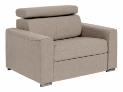 Vente-unique Sillón Cama|Sillón en tela - Cama de 70 cm - Colchón de 14 cm VIZIR