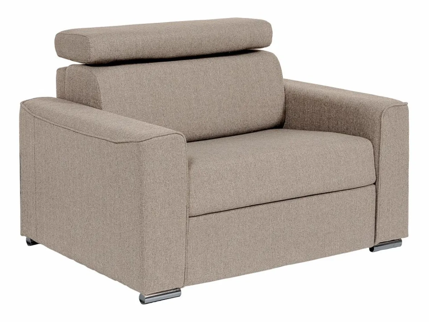 Vente-unique Sillón Cama|Sillón en tela - Cama de 70 cm - Colchón de 14 cm VIZIR