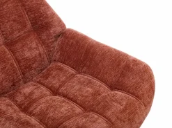Vente-unique Sillón en tela texturizada color LUOSTO Terracota Hot