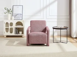 Sillón en tela texturizada terracota ISPARTA^Vente-unique Hot