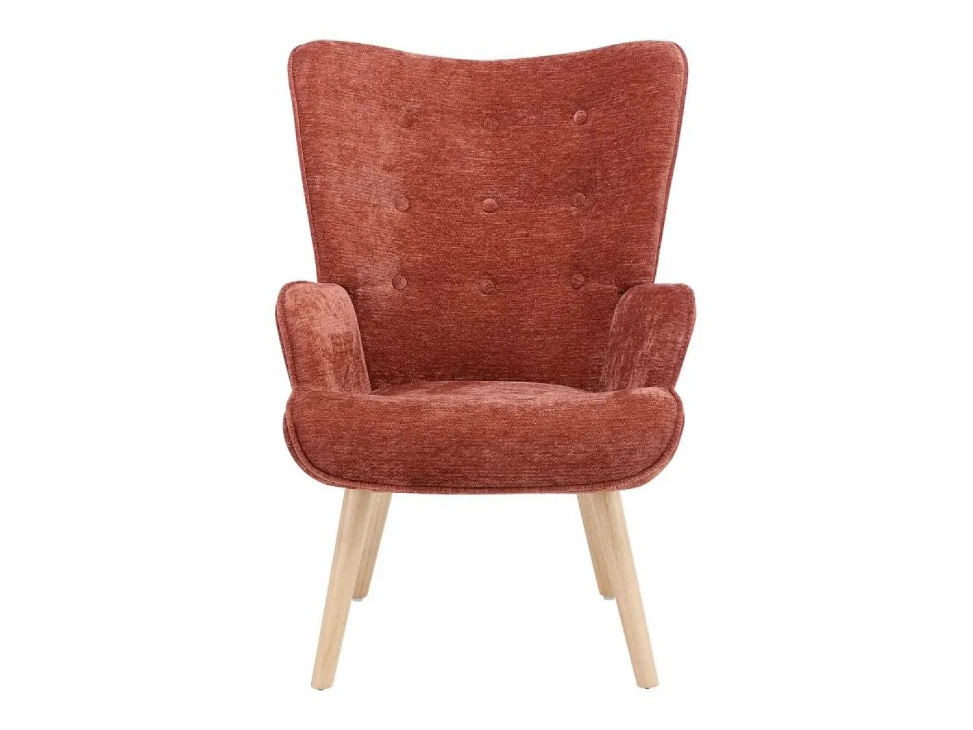 Vente-unique Sillón Escandinavo|Sillón en tela texturizada capitoné VATELY