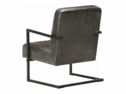 Clicnbuy Sillón en voladizo cuero auténtico envejecido Gris Hot