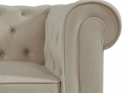 Vente-unique Sillón|Sillón fijo de terciopelo color CHESTERFIELD