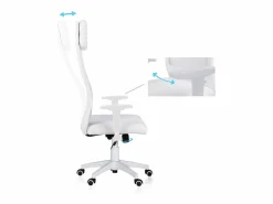 ADEC Sillón giratorio Airflow reclinable con cojín y altura regulable Blanco Hot