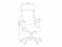 ADEC Sillón giratorio Airflow reclinable con cojín y altura regulable Blanco Hot