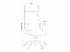 ADEC Sillón giratorio Airflow reclinable con cojín y altura regulable Blanco Hot