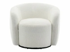 Vente-unique Sillón|Sillón giratorio de bouclé VEREIDE