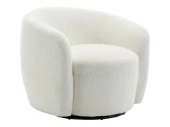 Vente-unique Sillón|Sillón giratorio de bouclé VEREIDE