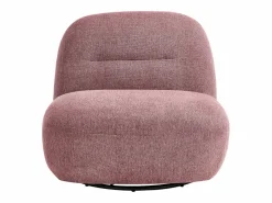 Vente-unique Colección Rouge Passion|Sillón giratorio de tejido texturizado color rojo POZETI