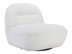 Sillón giratorio en tela bouclé color POZETI^Vente-unique Online