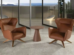 Sillón giratorio polipiel marrón 5038^Angel Cerda Sale