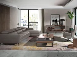 Sillón giratorio reclinable piel gris oscuro 5092^Angel Cerda Outlet