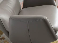 Sillón giratorio reclinable piel gris oscuro 5092^Angel Cerda Outlet