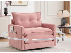 Sillón giratorio XXL (92x74x67 cm) - Rotación 360° - Bolsillo lateral - Capacidad 300 kg^ Sale