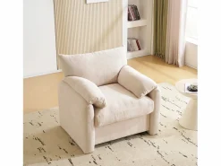 ModernLuxe Sillón|Sillón individual de chenilla -