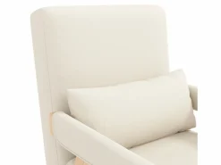 ModernLuxe Sillón individual 64x68,5x93 cm - convertible 3 en 1 - acolchado - lino - beige + natural Color natural claro / Blanco Discount