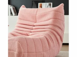 Sillón Lazy con respaldo, sillón puf grande para adultos, sofá individual Lazy, sofá de suelo, dormitorio (rosa) Beige New