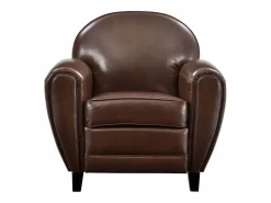 Rendez-Vous Déco Sillón Club|Sillón marrón de cuero recubierto - Club