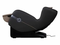Vente-unique Sillón masaje KASOU piel sintética Bluetooth y LEDs - Sistema gravedad cero - Beige Topo Outlet