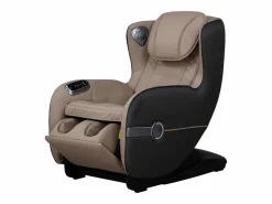 Vente-unique Sillón masaje KASOU piel sintética Bluetooth y LEDs - Sistema gravedad cero - Beige Topo Outlet