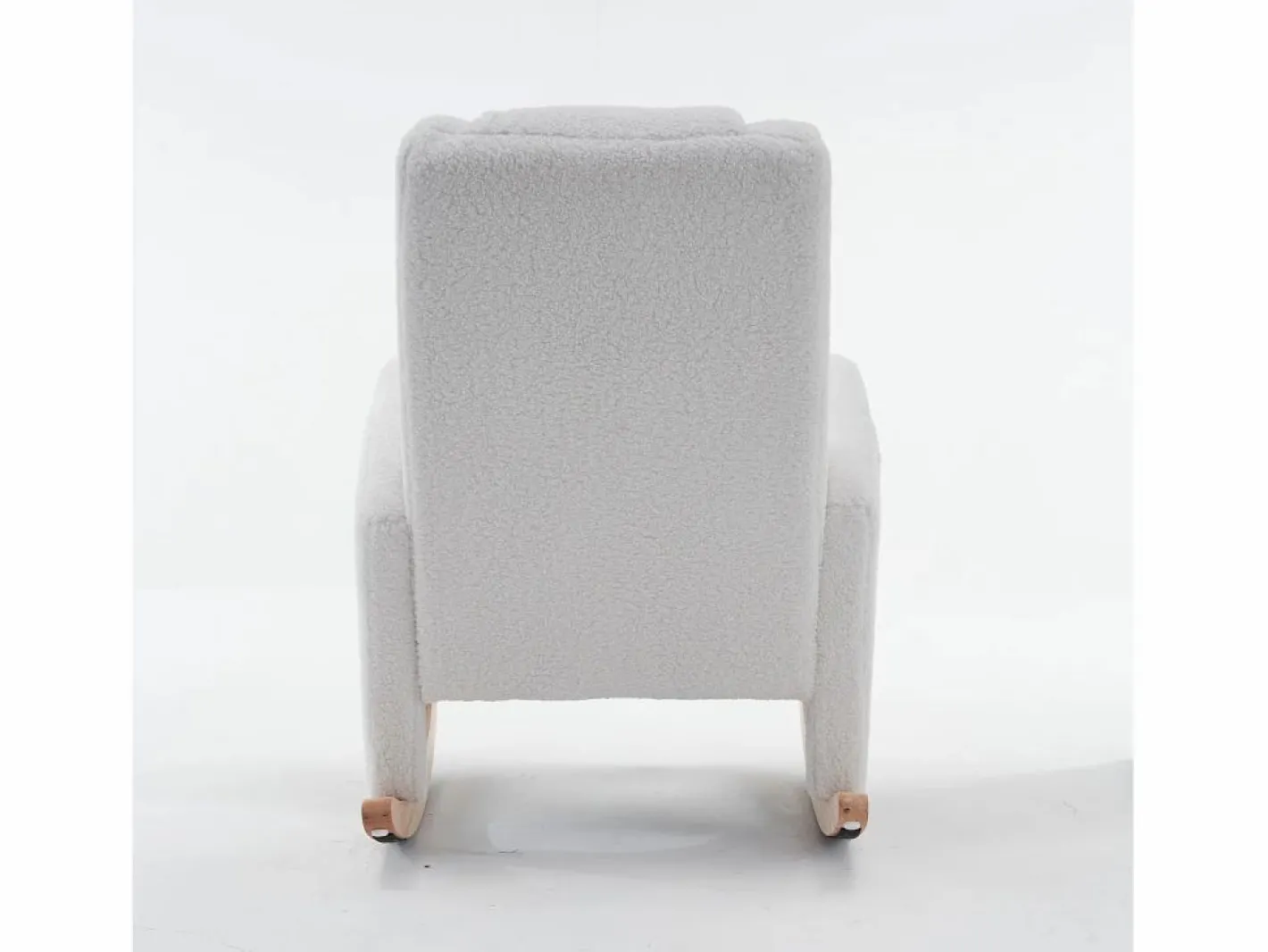 OKWISH Sillón Balancín|Sillón mecedor con reposabrazos, respaldo y reposapiés retráctil - tela afelpada - para salas de estar y estudios