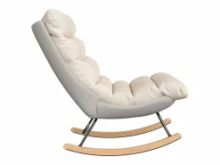 Sillón Mecedor Tapizado con Respaldo Regulable para Salón - Dormitorio, Balcón - 83 x 72 x 93 cm^ Clearance