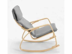Sillón mecedora de madera con diseño escandinavo Aalborg -^AHD Hot