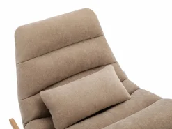 Sillón mecedora de tela color con base de madera RELIACO^Vente-unique Online
