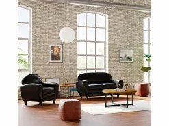 Rendez-Vous Déco Sillón Club|Sillón en cuero tostado sintético - Club