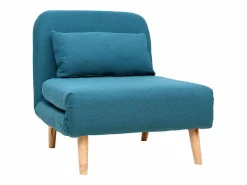Miliboo Sillón Cama|Sillón nórdico convertible tejido petróleo AMIKO
