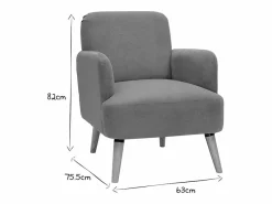 Miliboo Sillón nórdico de tejido efecto aterciopelado texturizado mostaza y madera ISKO Amarillo Clearance