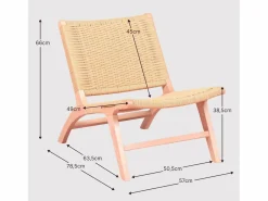 Sillón nórdico en madera de haya y cuerda ecológica - Liam - Haya natural^Nest Dream Best