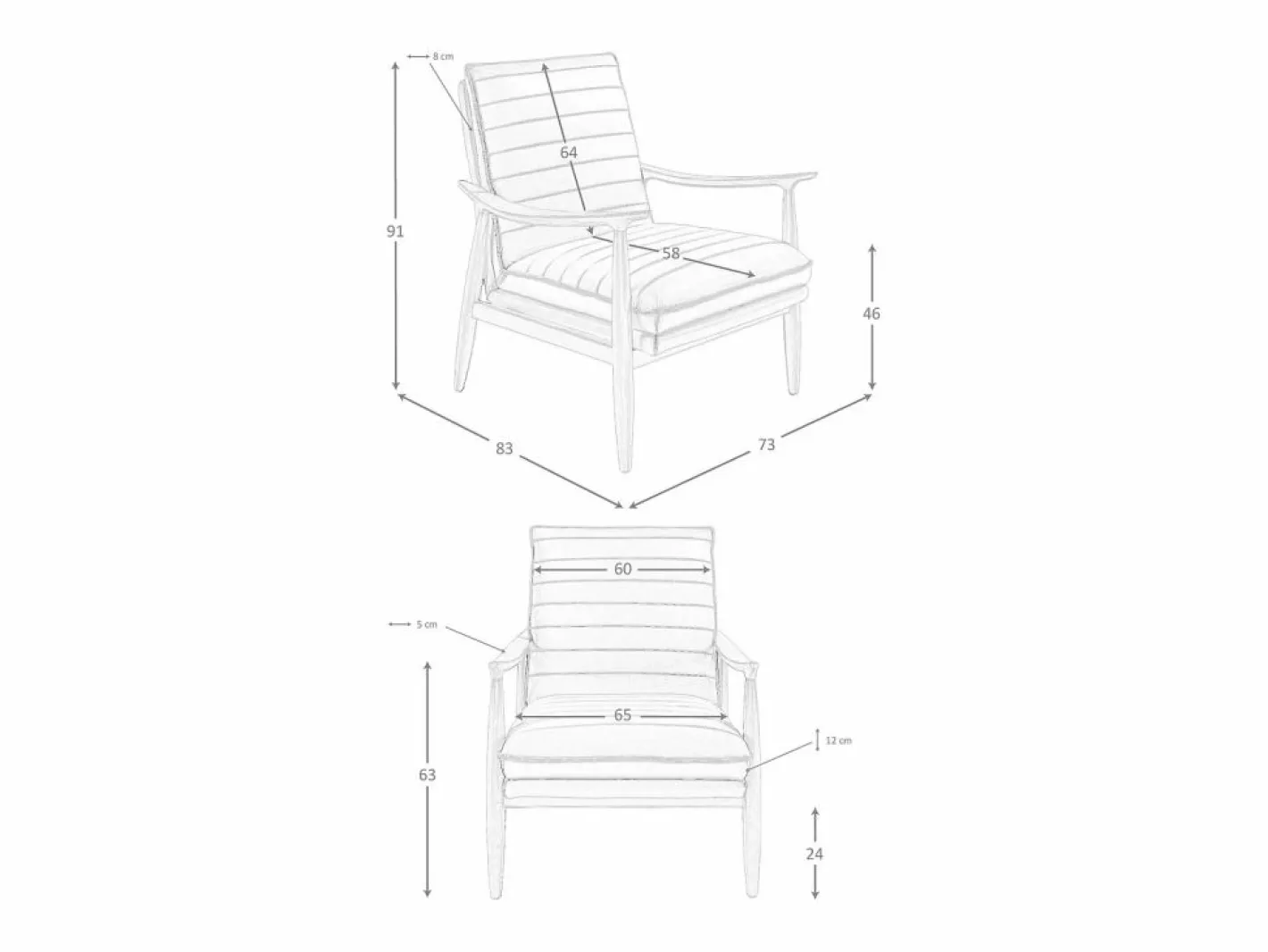 Angel Cerda Sillón De Piel|Sillón piel gris oscuro 5130