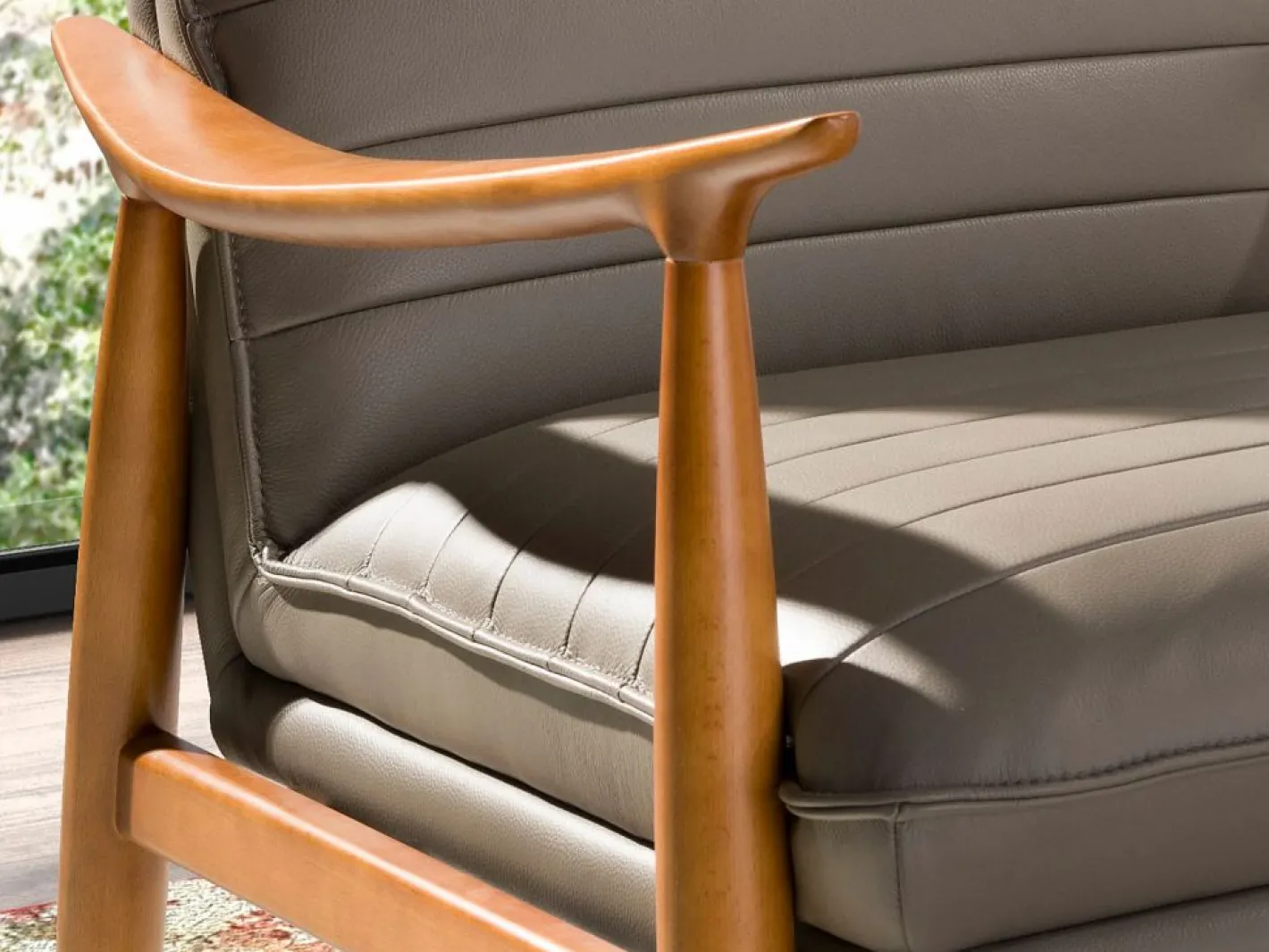 Angel Cerda Sillón De Piel|Sillón piel gris oscuro 5130