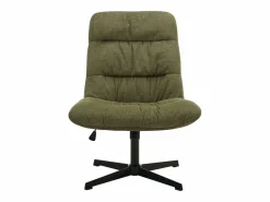 Vente-unique Sillón pivotante de tela jaspeado color SELENDO Verde Hot