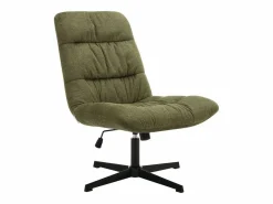 Vente-unique Sillón pivotante de tela jaspeado color SELENDO Verde Hot
