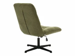 Vente-unique Sillón pivotante de tela jaspeado color SELENDO Verde Hot