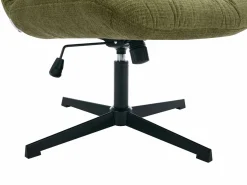Vente-unique Sillón pivotante de tela jaspeado color SELENDO Verde Hot