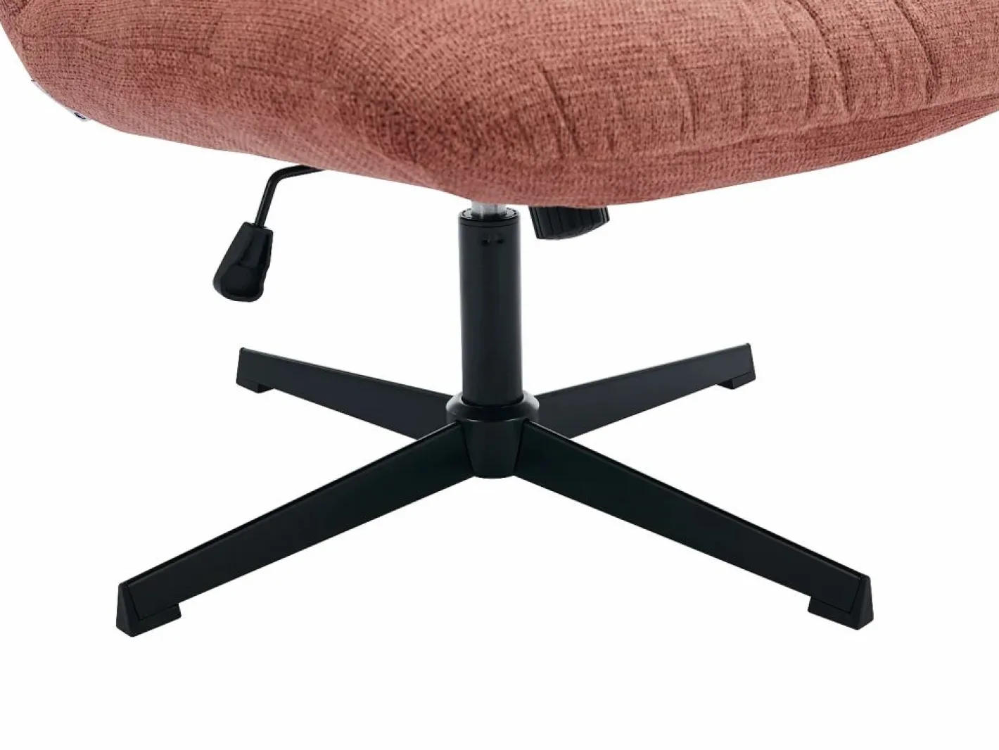Vente-unique Sillón pivotante de tela jaspeado color SELENDO Terracota New