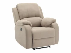 Vente-unique Sillón reclinable de microfibra color - BRODY Topo Outlet