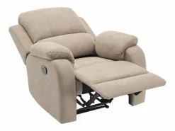 Vente-unique Sillón reclinable de microfibra color - BRODY Topo Outlet