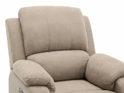 Vente-unique Sillón reclinable de microfibra color - BRODY Topo Outlet