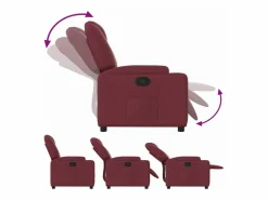 Sillón reclinable de tela tinto^vidaxl Online