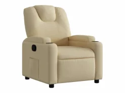 vidaxl Sillón reclinable de tela Crema Hot